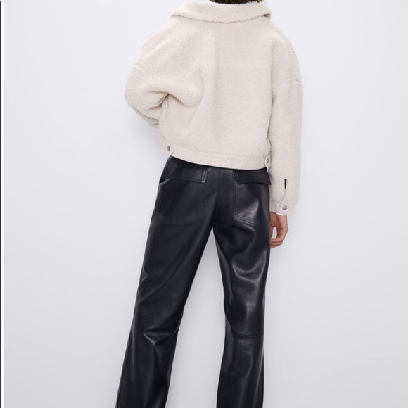 Zara Cream Shearling jacket - Picture 4 of 5